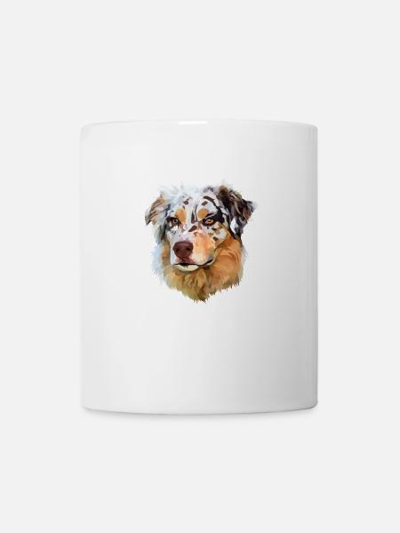 Australian Shepherd Aussie Red merle Hunderasse - Tasse - Weiß