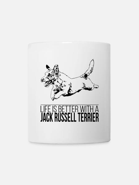 JACK RUSSELL TERRIER life is better Hund Wilsigns - Tasse - Weiß