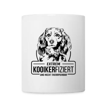 KOOIKERFIZIERT Kooikerhondje Hunde Spruch Wilsigns - Tasse - Weiß - Vorne