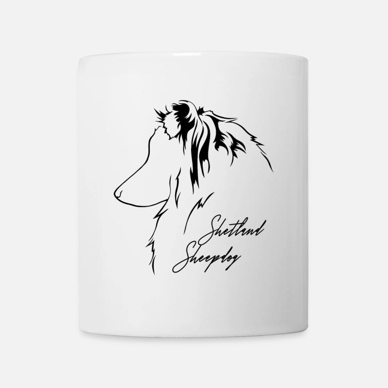 SHETLAND SHEEPDOG Profil Hunde Hund Wilsigns - Tasse - Weiß