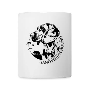 HANOVERIAN HOUND Chien de chasse Portrait Chiens de chasse - Mug blanc - blanc - Devant