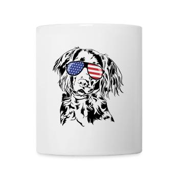 KLEINER MÜNSTERLÄNDER Amérique Flag Dogs Wilsigns - Mug blanc - blanc - Devant