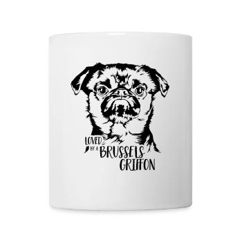 Loved by a Brussels Griffon Hunde Zwerggriffon - Tasse - Weiß - Vorne