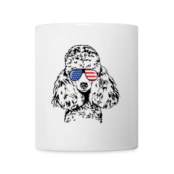 MINIATURE POODLE Poodle America Flag Dogs Wilsigns - Mug - white - Front