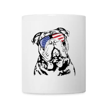 OLD DEUTSCH BULLDOG America Flag Wilsigns - Mug blanc - blanc - Devant