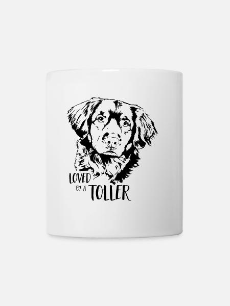 Loved by a Toller Hundespruch Hunde Wilsigns - Tasse - Weiß
