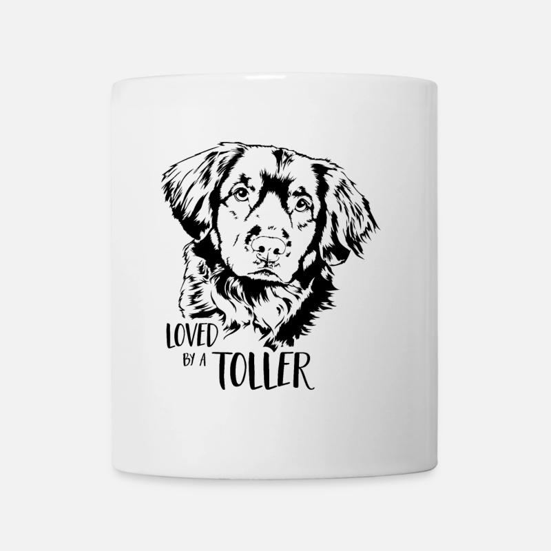 Loved by a Toller Hundespruch Hunde Wilsigns - Tasse - Weiß