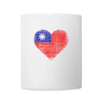 Flag of Taiwan - Taiwan Flagge - Tasse - Weiß - Vorne