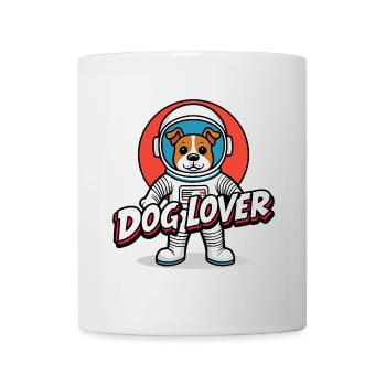 Cute dog as an astronaut in comic style - Mug - white - Front