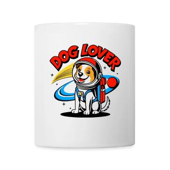 Cute dog as an astronaut in comic style - Mug - white - Front