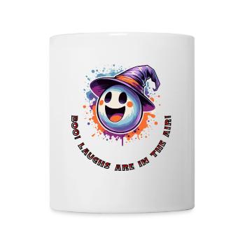 Hou! Les rires sont dans l’air ! Doux fantôme de sorcière - Mug blanc - blanc - Devant