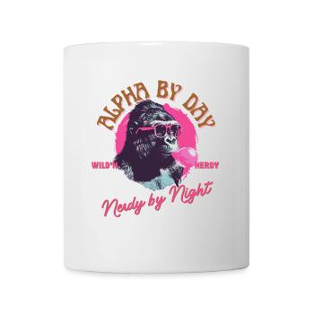 Gorilla with Sunglasses and Chewing Gum Pink - Mug - white - Front