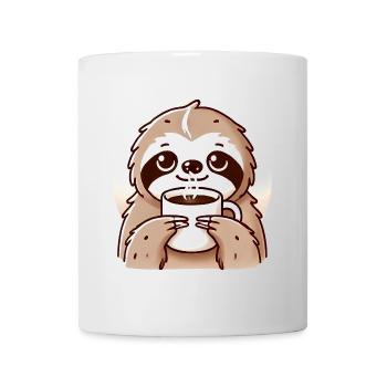 Cozy Sloth Coffee Illustration - Mug - white - Front