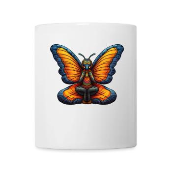 Schmetterlinge Yoga - Tasse - Weiß - Vorne