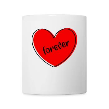 rotes Herz rot Herzen rot Herz Geschenk - Tasse - Weiß - Vorne