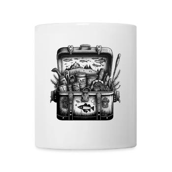 Vintage Elegance: A Black and White Photograph of - Mug - white - Front