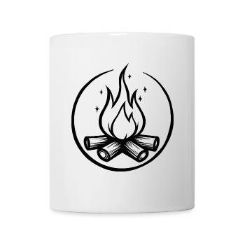 Campfire Drawing – Camping and Outdoor - Mug - white - Front