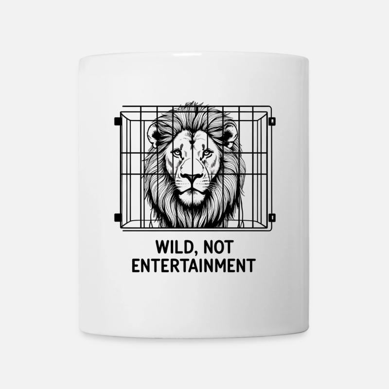 Fine Line Löwe – Wild, No Entertainment - Tasse - Weiß