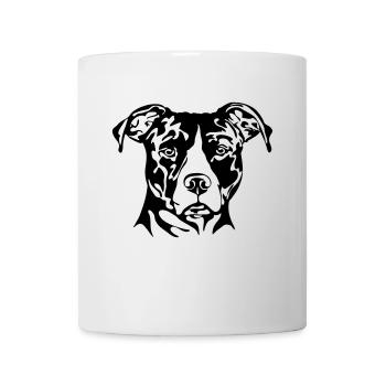 AMERICAN STAFFORDSHIRE PORTRAIT - Mug blanc - blanc - Devant