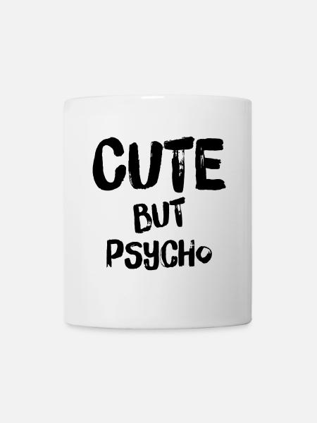 MIGNON MAIS PSYCHO - Mug blanc - blanc