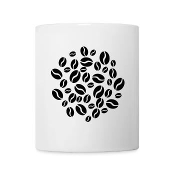 Cercle de grains de café - Mug blanc - blanc - Devant