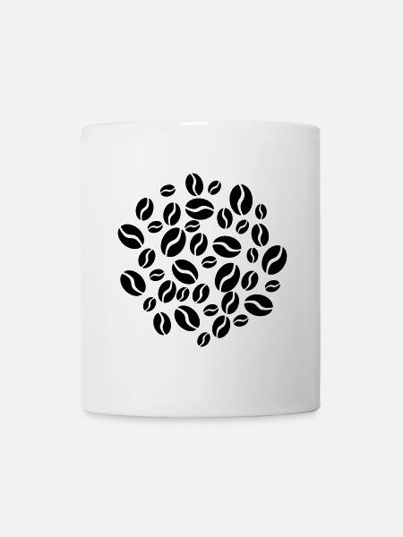 Cercle de grains de café - Mug blanc - blanc