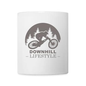 Downhill lifestyle - Mug - white - Front