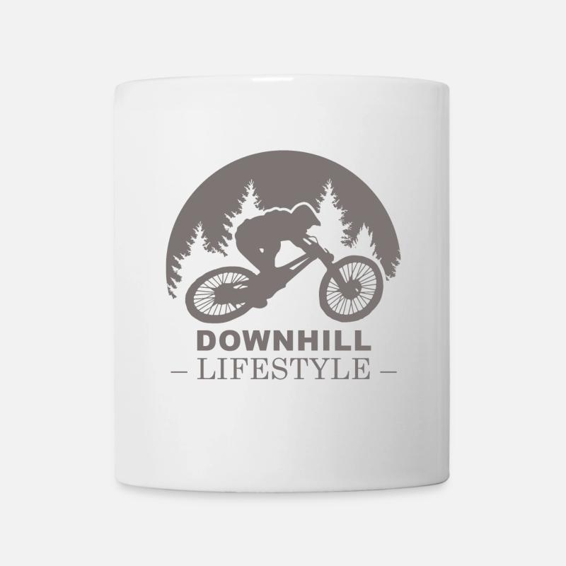 Downhill lifestyle - Mug - white