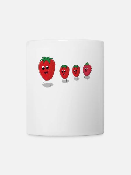 Erdbeeren Familie - Tasse - Weiß