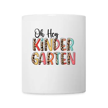 Leopard Print - Oh Hey KINDERGARTEN - Tasse - Weiß - Vorne