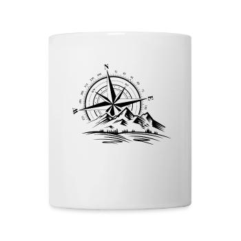 Compass Direction Mountain Graphic - Mug - white - Front