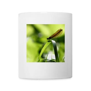 Damselfly calopteryx female insect - Mug - white - Front