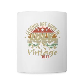 Vintage-Jubiläum – Hergestellt im Juli 1971 - Tasse - Weiß - Vorne