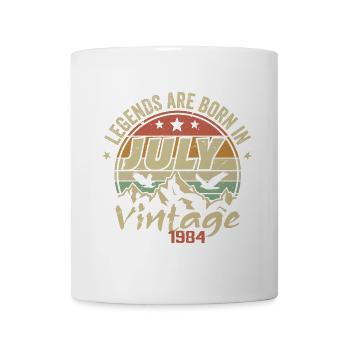 Vintage Anniversary - Hergestellt im Juli 1984 - Tasse - Weiß - Vorne