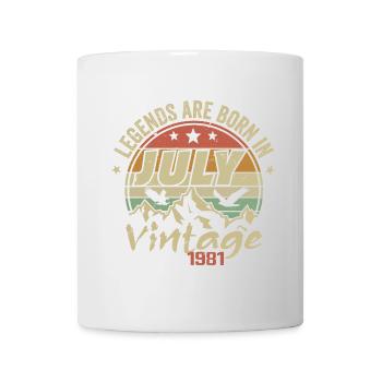 Vintage Anniversary - Hergestellt im Juli 1981 - Tasse - Weiß - Vorne