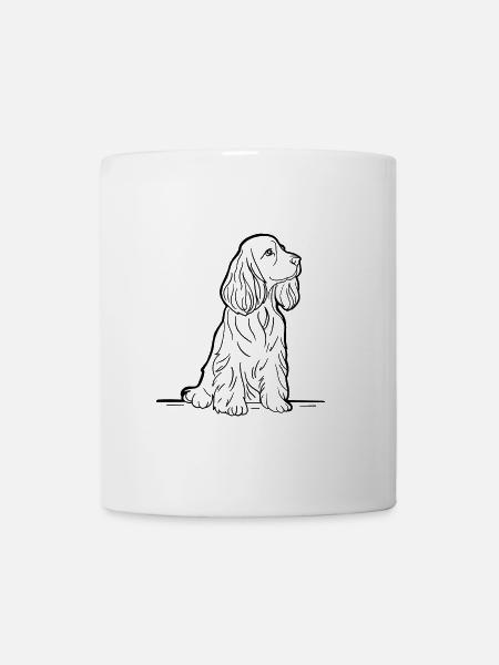 Cocker spaniel anglais - Mug blanc - blanc
