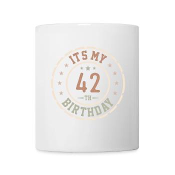 Es ist mein 42. Geburtstag 42 Jahre altes Geschenk - Tasse - Weiß - Vorne