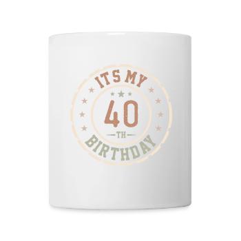 C'est Mon 40e Anniversaire Cadeau 40 Ans - Mug blanc - blanc - Devant