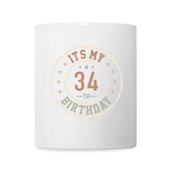 Es ist mein 34. Geburtstagsgeschenk 34 Jahre - Tasse - Weiß - Vorne