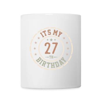 C'est Mon 27e Anniversaire Cadeau 27 Ans - Mug blanc - blanc - Devant