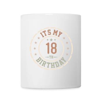 C'est Mon 18e Anniversaire Cadeau 18 Ans - Mug blanc - blanc - Devant