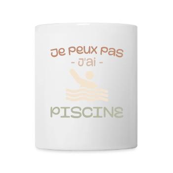 Ich kann kein Schwimmbad haben - Tasse - Weiß - Vorne