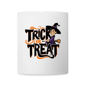 Sorcière d’Halloween Trick Or Treat - Mug blanc - blanc - Devant
