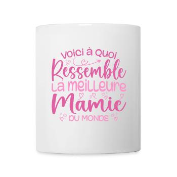 Cadeau Meilleure Mamie du Monde Cadeau Super Mamie - Mug blanc - blanc - Devant