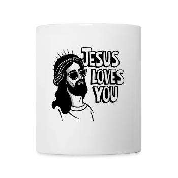 Jésus t’aime - Cooles Jesus Design - Mug blanc - blanc - Devant