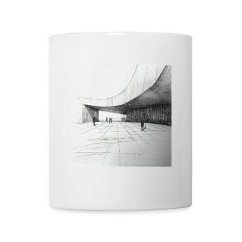 Architekt Zeichnung Sketch Architecture - Tasse - Weiß - Vorne