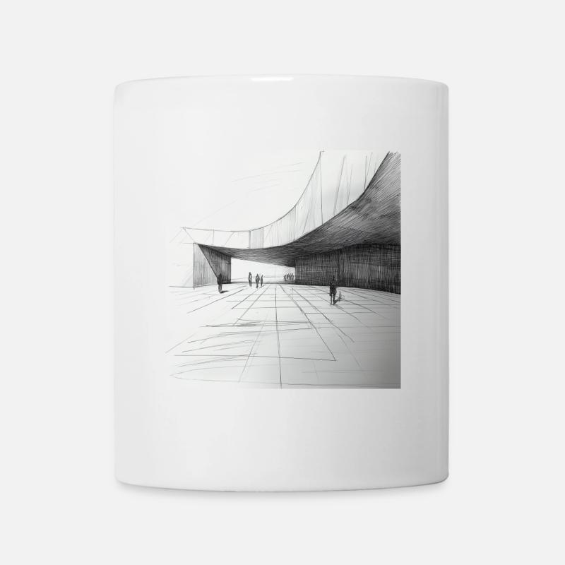 Architekt Zeichnung Sketch Architecture - Tasse - Weiß