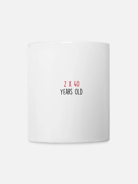 80 ans - Mug blanc - blanc