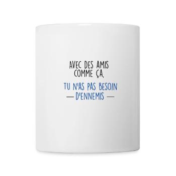 amis/ennemis - Mug blanc - blanc - Devant