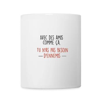 amis/ennemis2 - Mug blanc - blanc - Devant